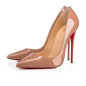 Christian Louboutin size 38 so late 120 Beige Patent Heels